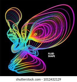 Moving colorful lines of abstract background