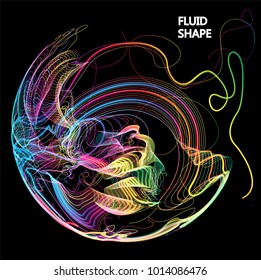 Moving colorful lines of abstract background 