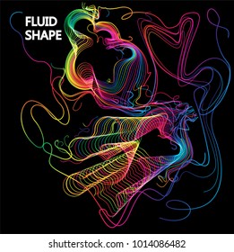 Moving colorful lines of abstract background 