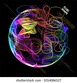 Moving colorful lines of abstract background 