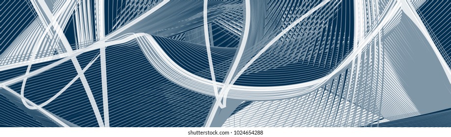 Moving colorful lines of abstract background , 3D 