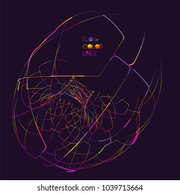 Moving colorful lines of abstract background