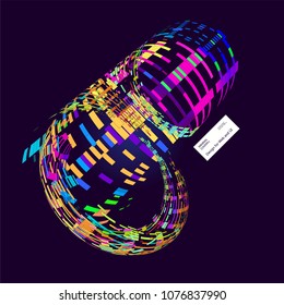 Moving colorful lines of abstract background 