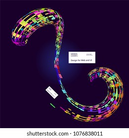 Moving colorful lines of abstract background 