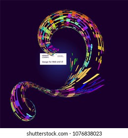 Moving colorful lines of abstract background 