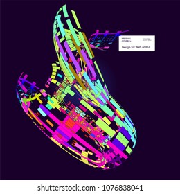 Moving colorful lines of abstract background 