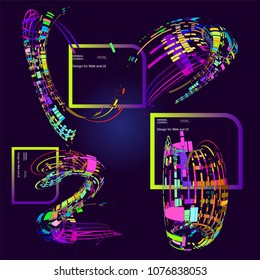 Moving colorful lines of abstract background 
