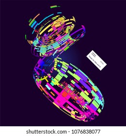 Moving colorful lines of abstract background 