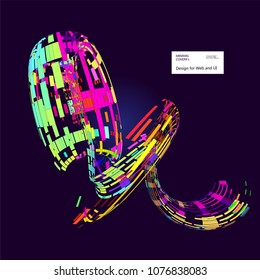 Moving colorful lines of abstract background 