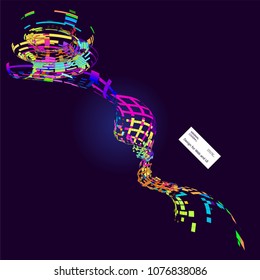 Moving colorful lines of abstract background 