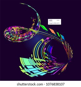 Moving colorful lines of abstract background 