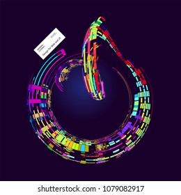 Moving colorful lines of abstract background