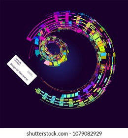 Moving colorful lines of abstract background
