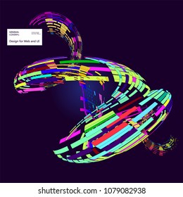 Moving colorful lines of abstract background