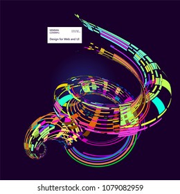 Moving colorful lines of abstract background