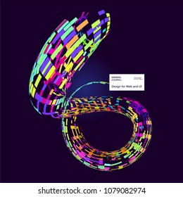 Moving colorful lines of abstract background