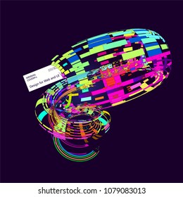 Moving colorful lines of abstract background