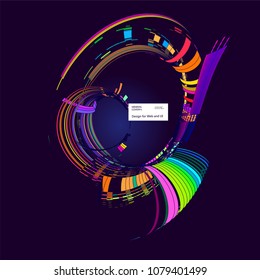 Moving colorful lines of abstract background  