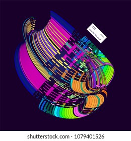 Trasladando líneas coloridas de fondo abstracto  