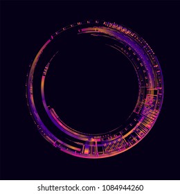 Moving colorful lines of abstract background