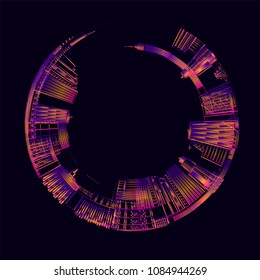 Moving colorful lines of abstract background