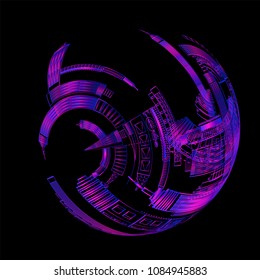 Moving colorful lines of abstract background 