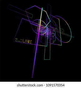 Moving colorful lines of abstract background  