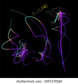 Moving colorful lines of abstract background  