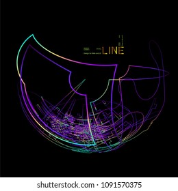 Bewegende bunte Linien abstrakten Hintergrund  