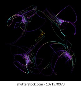 Moving colorful lines of abstract background  
