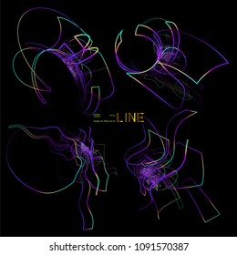 Moving colorful lines of abstract background  