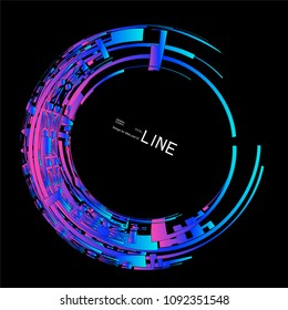 Moving colorful lines of abstract background