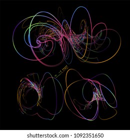 Moving colorful lines of abstract background