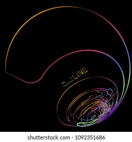 Moving colorful lines of abstract background