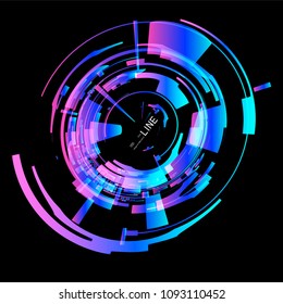 Moving colorful lines of abstract background