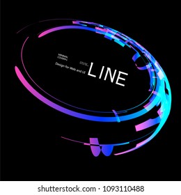 Moving colorful lines of abstract background