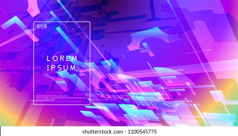 Moving colorful lines of abstract background