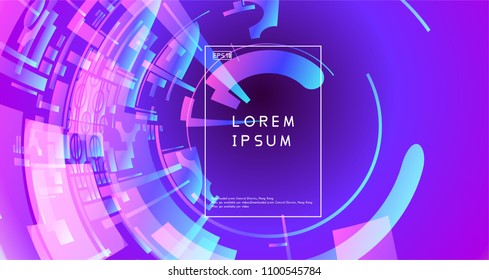 Moving colorful lines of abstract background