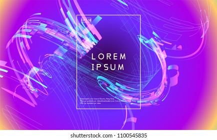 Moving colorful lines of abstract background