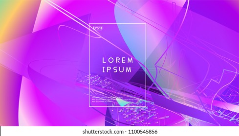 Moving colorful lines of abstract background