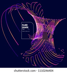 Moving colorful lines of abstract background   
