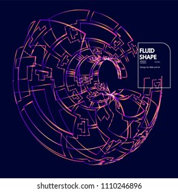 Moving colorful lines of abstract background 