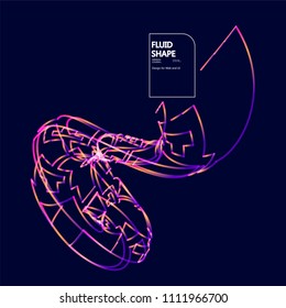 Moving colorful lines of abstract background