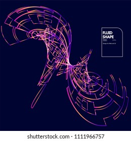 Moving colorful lines of abstract background