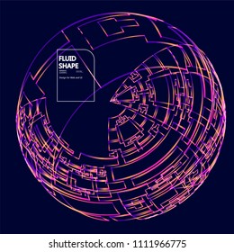 Moving colorful lines of abstract background