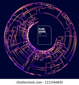 Moving colorful lines of abstract background