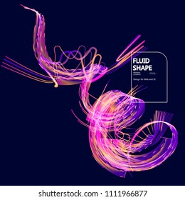 Moving colorful lines of abstract background