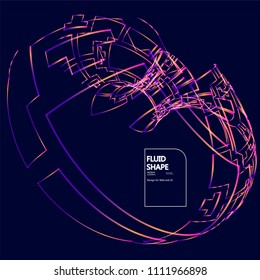 Moving colorful lines of abstract background