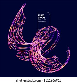 Moving colorful lines of abstract background