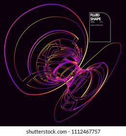 Moving colorful lines of abstract background